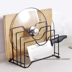 Kitchen Storage Rack Chopping Board Pot Lid Holder Table Top Storage Shelf Kitchen Accessories Organizer Dish Drying Rack