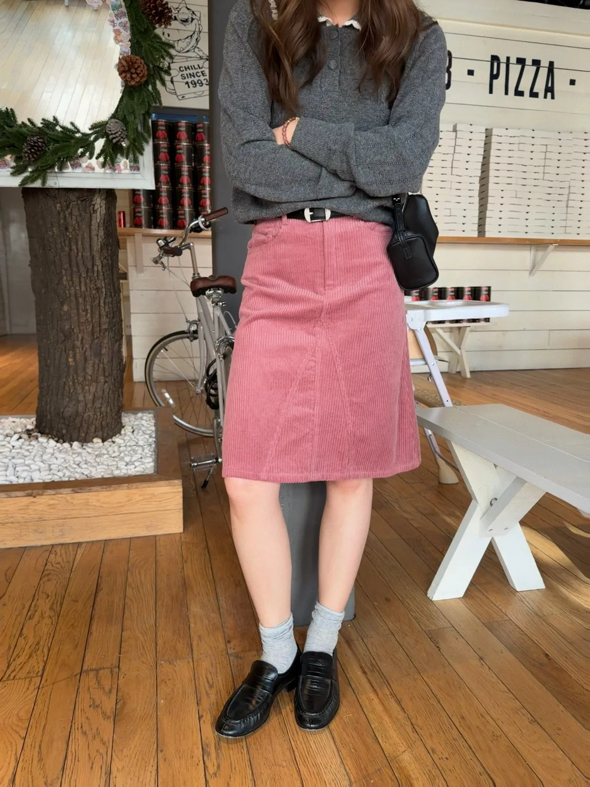 

Юбка A-силуэта Acrab из вельвета в стиле ретро для женщин, с завышенной талией, универсальная, стройнящая, повседневная, из хлопка, свободного кроя, весна 2026