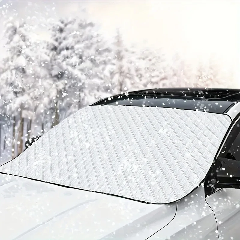 Thickened Car Cover Half Face Shield Sun Protection Rainproof Snowproof Freezing Protection All Seasons Universal Vehicle Hood