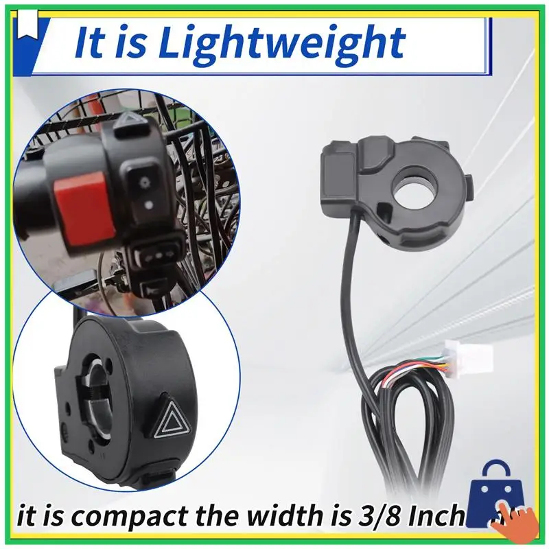 

Advanced 3 In1 Motorcycle Switch ATV Quad Headlights Turn Signal Horn ON/OFF Button For 22Mm Handlebars