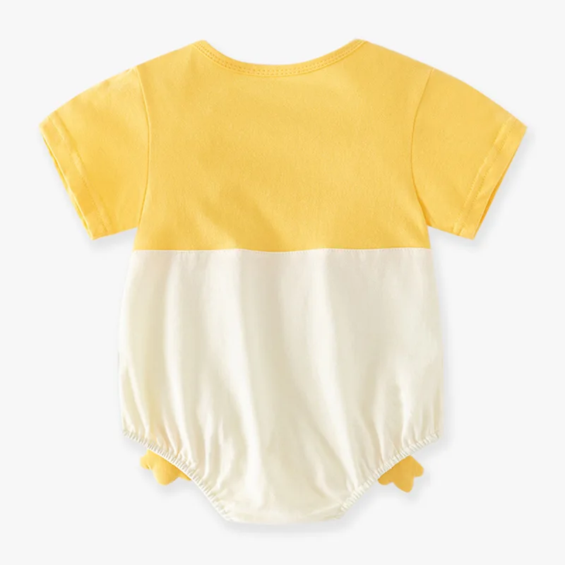 Somenie Unisex Baby Summer Short-Sleeve Onesie Clothing Boys Girls Cute Cartoon Duck Romper Infants Outerwear Trend 3-6-9-12M