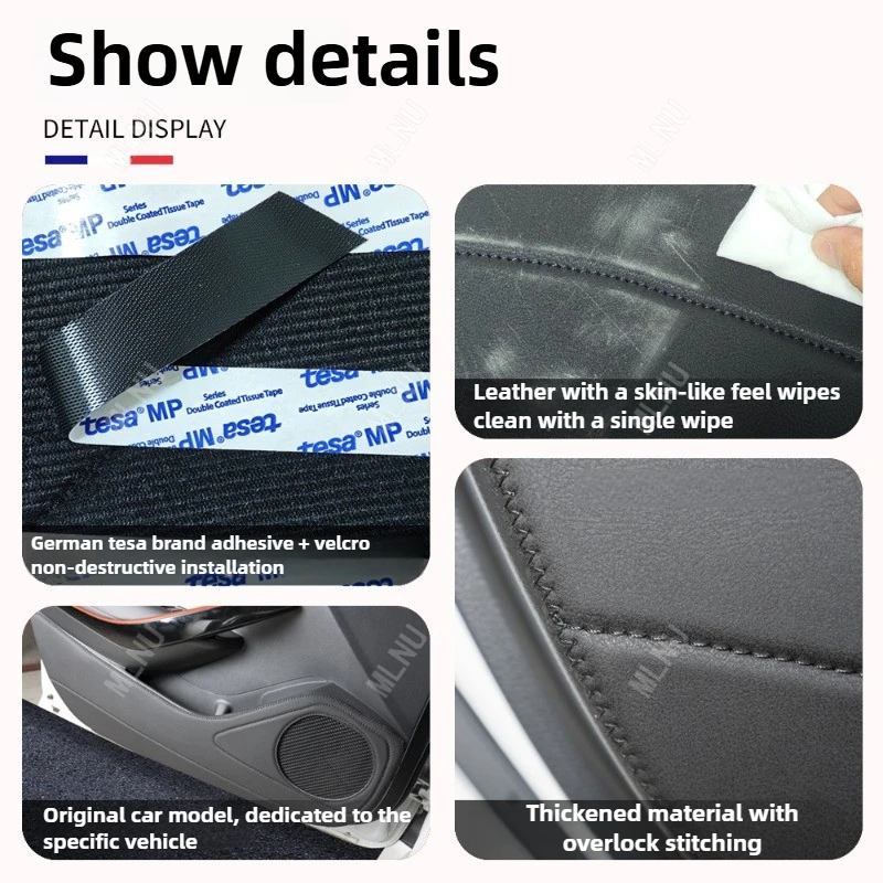 وسادة باب مضادة للركلة لملحقات تويوتا كورولا كروس 2026/2025 جلدية مقاومة للخدش تصميم ممتاز مقاوم للغبار 2022-2024 #4