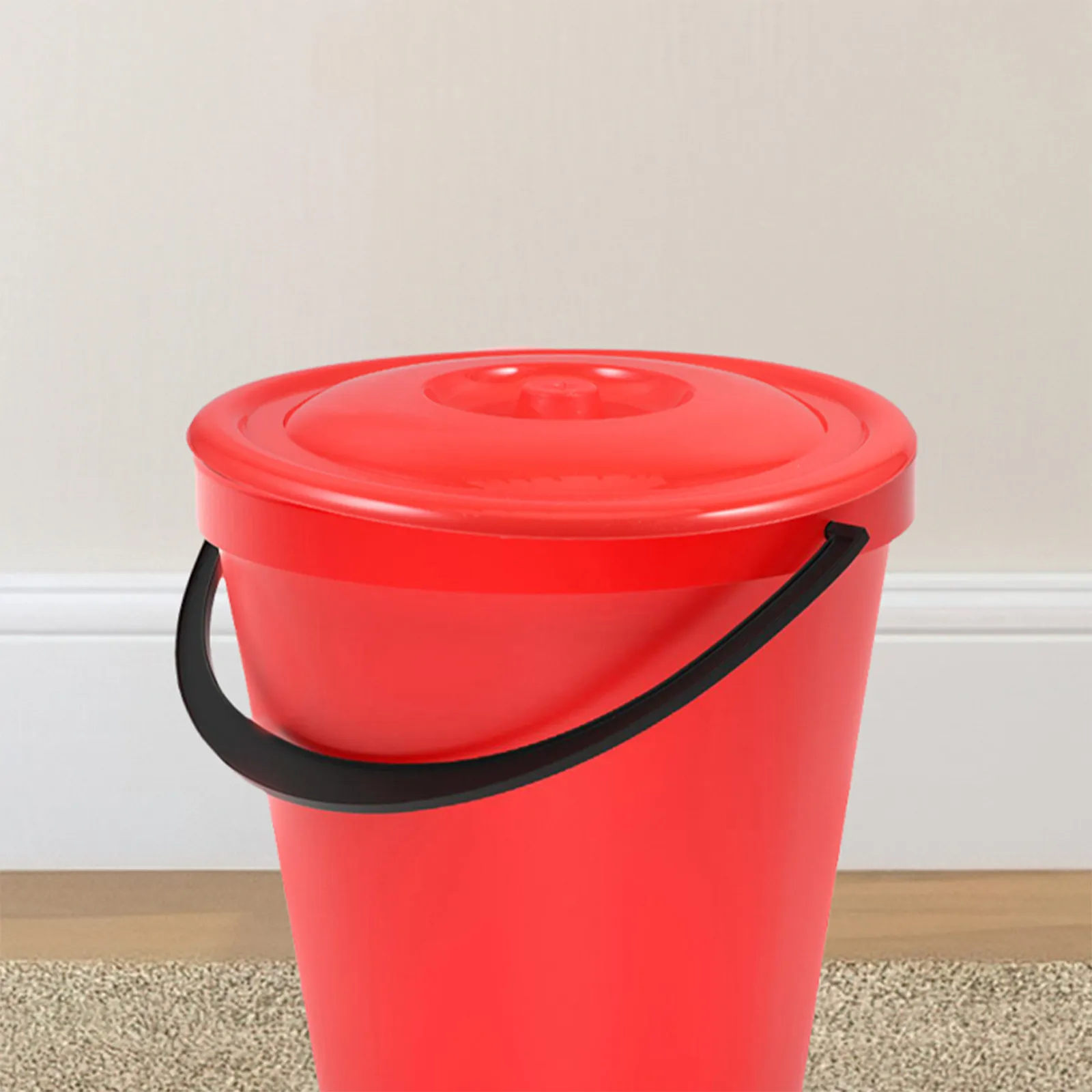 10Pcs Plastic Trash Can Lids Round Bucket Covers Leakproof Garbage Can Lid Replacement Outdoor Waste Bin Sanitation Supplies