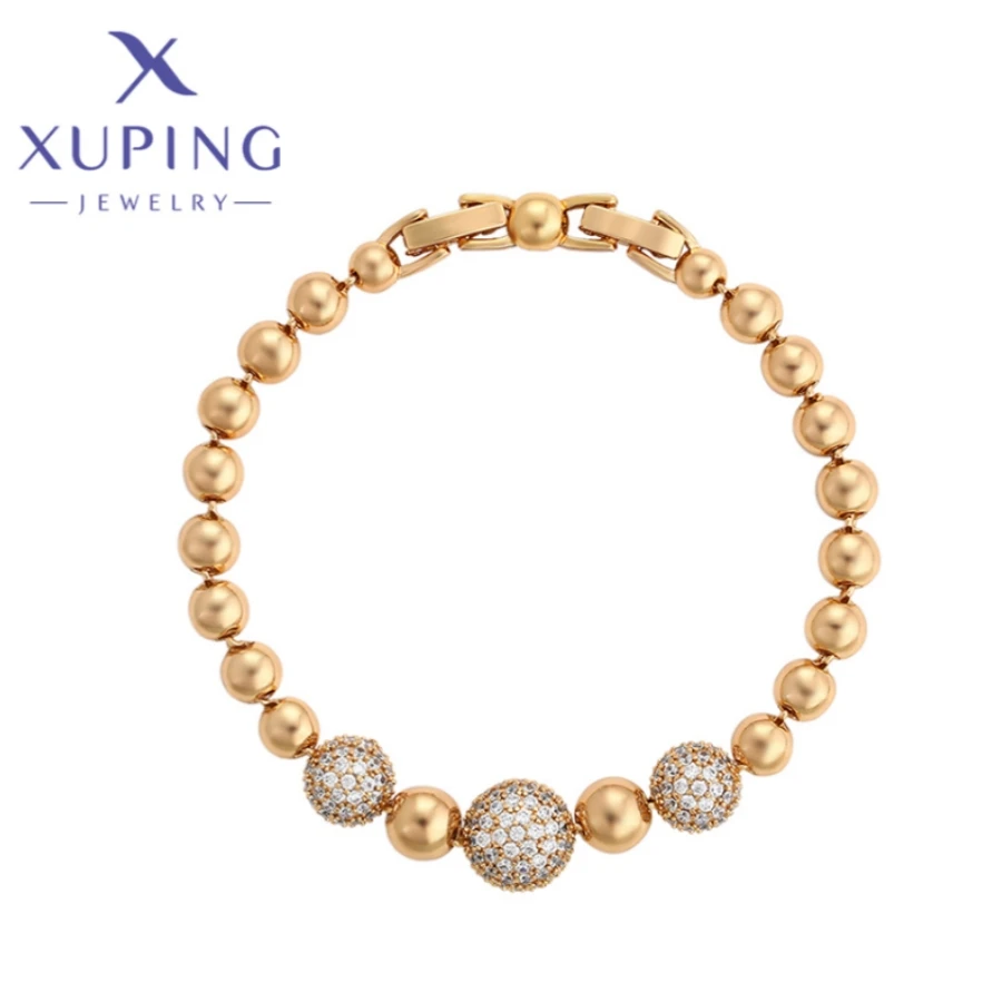 Xuping Jewelry Trendy Exquisite Elegant Style Women's Bracelets Gold Color Birthday Christmas Gift S00120036