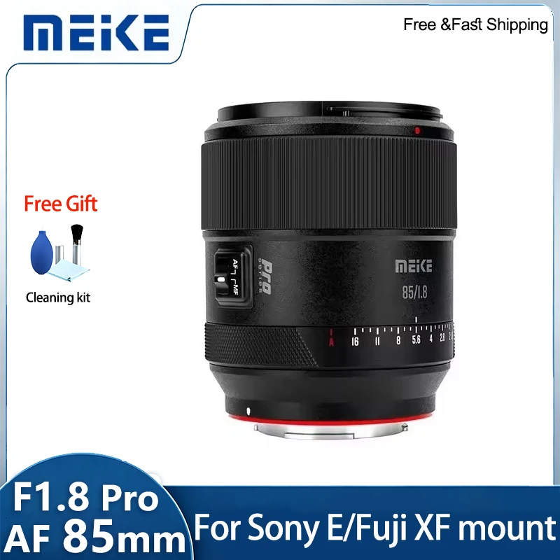 Meike 85mm F1.8 Pro Full Frame Auto Focus STM Silent Stepping Motor Short‑Telephoto Portrait Lens for Sony E‑Mount Fujifilm X