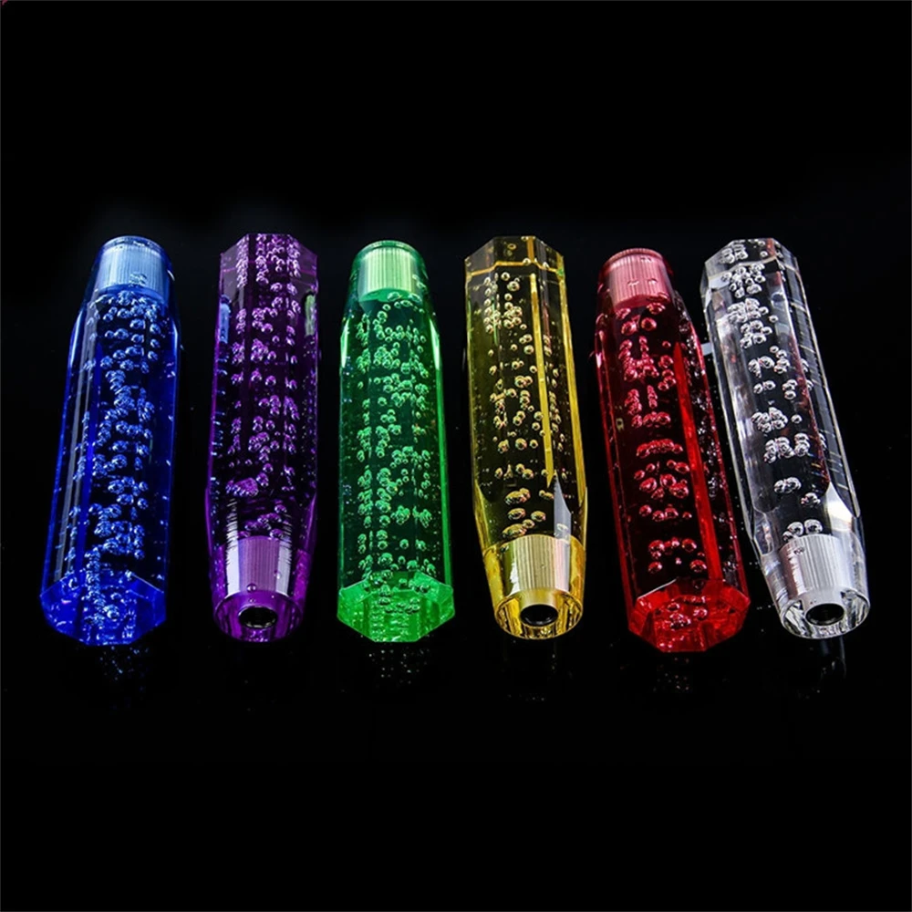 15cm Car Bubble Resin Gear Shift Knob Transparent Manual Diamond Crystal Shifter Lever Cover AT MT Fit For Honda Toyota