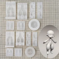 Ultra Light Clay Cat Shape Animal Body Silicone Mold DIY Handwork Polymer Clay Animation Character Body and Face Making Tool