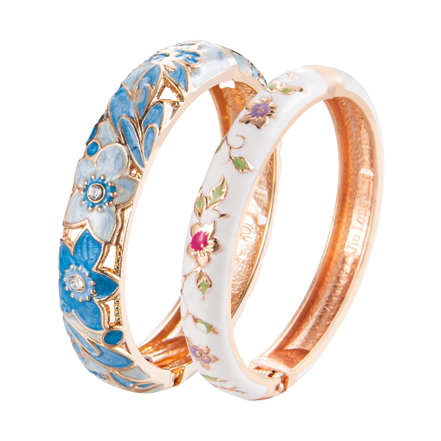 Armreif für Frauen, doppeltes Emaille-Armreif-Set, Cloisonné-Damenschmuck-Accessoires, indischer Stil, Dubai, trendiges Metallarmband zur Hand