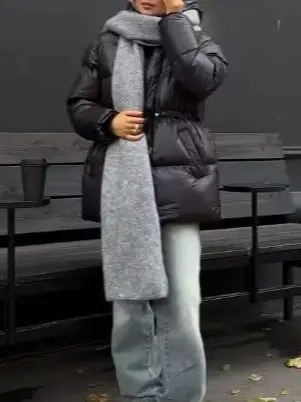 

Модные толстые хлопковые куртки, уютные пальто, классический повседневный шикарный наряд, универсальная зимняя женская одежда