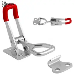 Adjustable Toolbox Case Metal Toggle Latch Catch Clasp Length Silver+Red