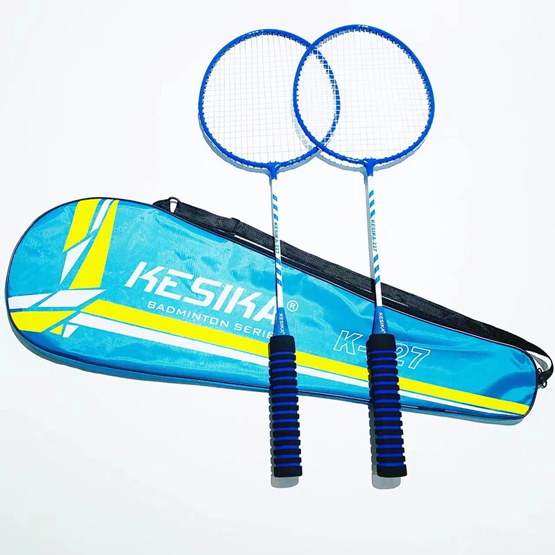 Nieuwe Antislip Badminton Racket Badminton Racket Dubbel Racket Duurzaam 2 Rackets Hoge Elasticiteit Zweetabsorberend Schuim