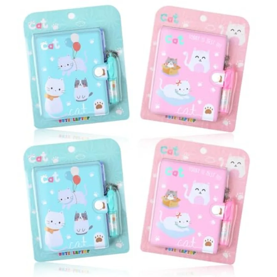 

4 Pcs Small Notebook with Pen Cute Notebooks for Girls Mini Notebook with Pen Girls Mini Notebooks for Suitable for 's Back-To-