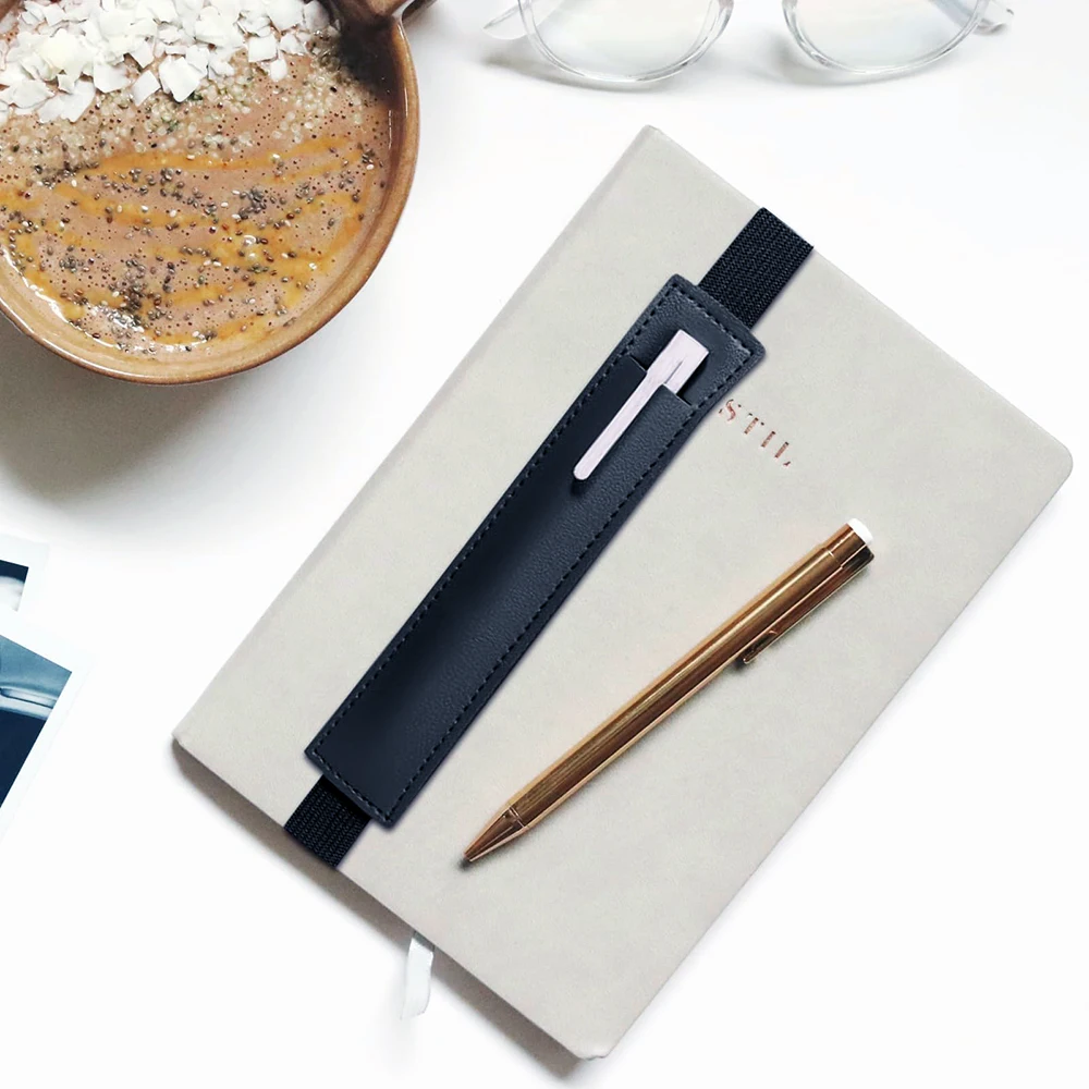 

1 шт. Ремешок-держатель для блокнота из искусственной кожи с эластичной вставкой, регулируемый чехол для ручки, пенал-держатель для карандашей, ремешок для блокнота/биндера