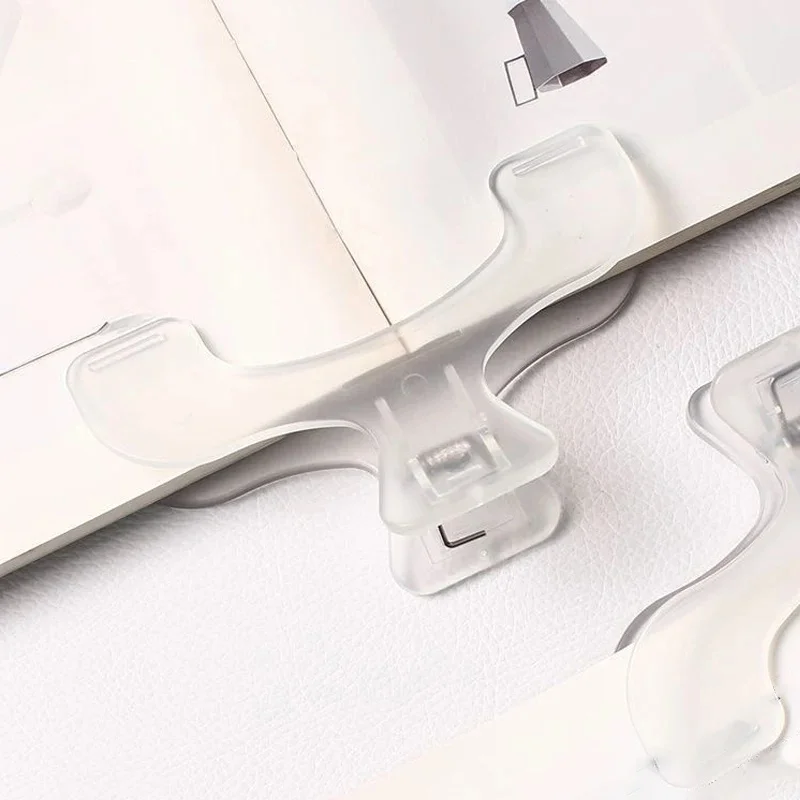 Durable Office Reading Book Clip 1 2PCS Transparent Frosted Kawaii Desk Accessories Prevent Page Turning Folder Clips For Studen