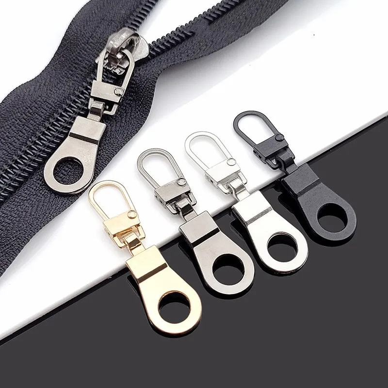 5 PCS Universal Zipper Puller Detachable Metal Zipper Head Repair Kits For Zipper Slider DIY Craft Sewing Clothes Accessories