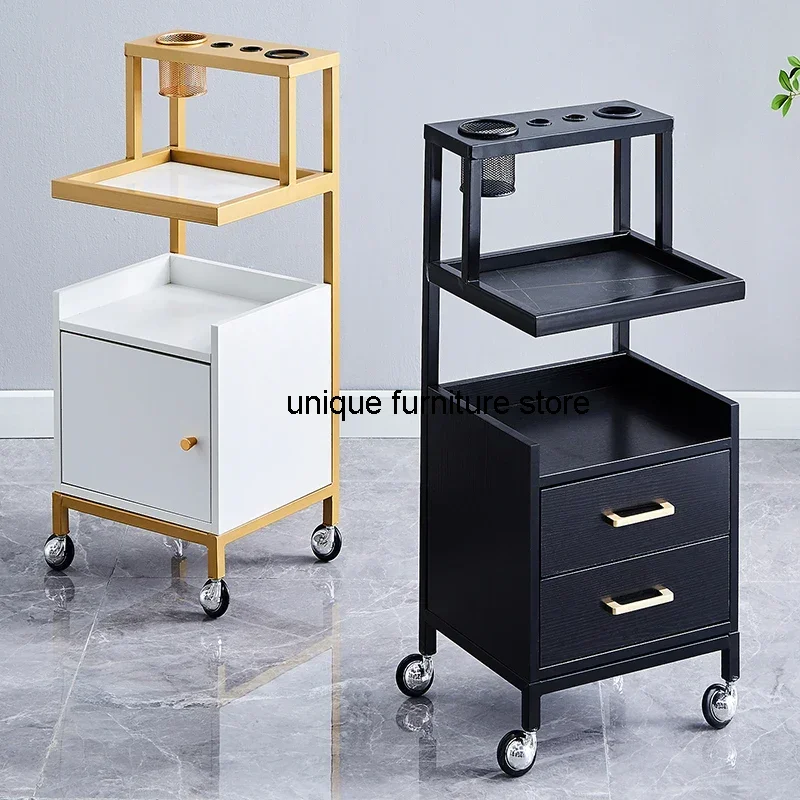 

Barber Medical Salon Trolley Hair Cart Storage Beauty Salon Trolley Rolling Spa Carrito Auxiliar Salon Furniture BL50SF