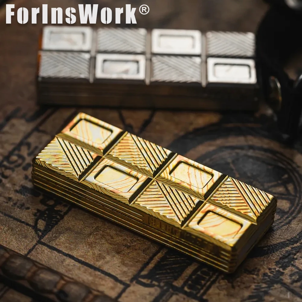 01EDC 2026 EDC SHOW Mokume Wafer Biscuit 2.0 Chocolate Ultra-Thin Ejection Push Slider Tuning Fork Structure Mechanical Toy