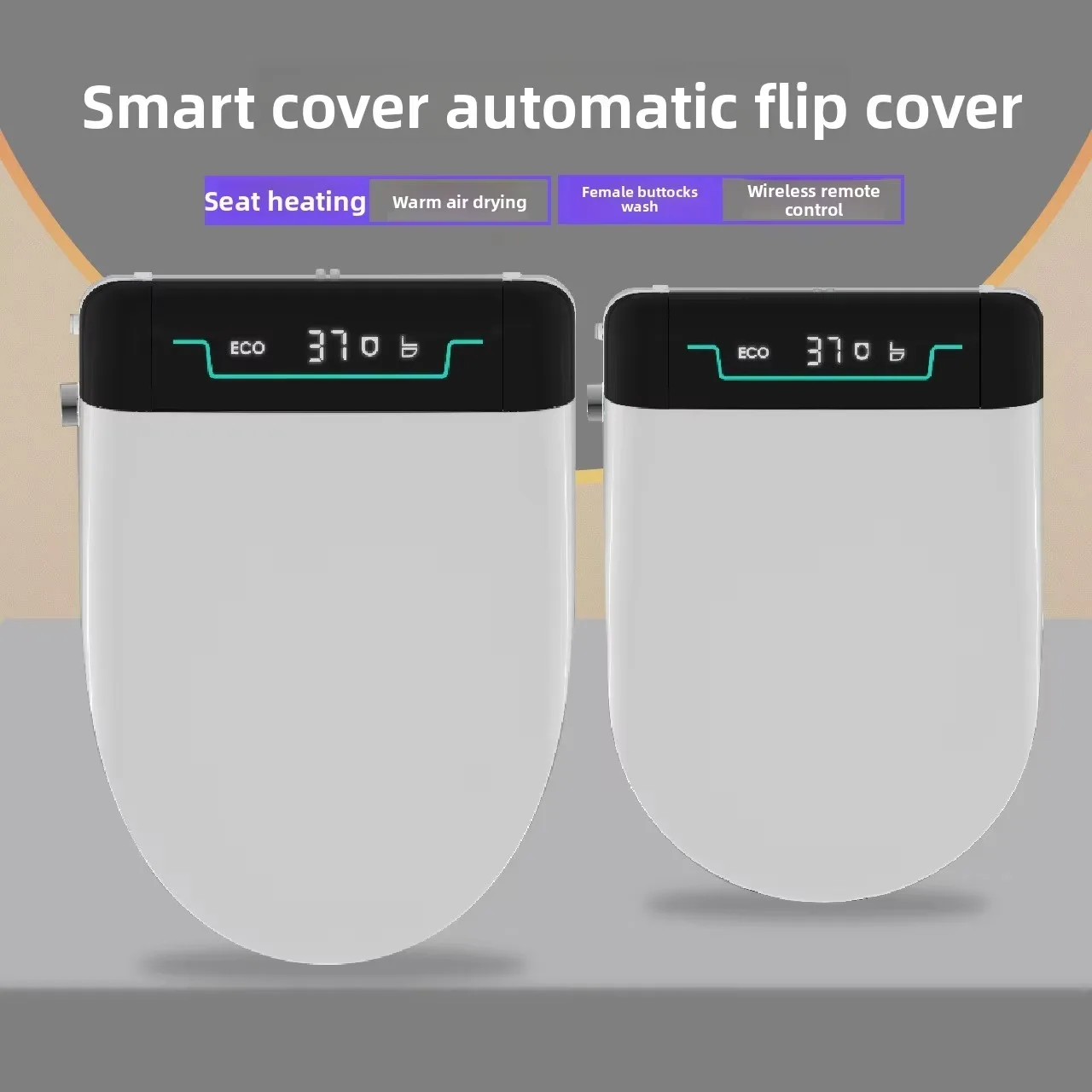Tankless Smart Bidet Seat Auto Lid Instant Hot Water Foam Shield Heated Air Dry Night Light Purifier