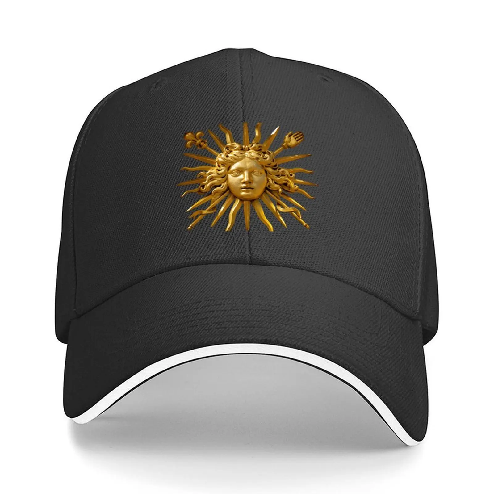 

Symbol of Louis XIV the Sun King - Transparent Background Baseball Cap Beach Bag Hip Hop Military Cap Man Men Golf Wear Women's