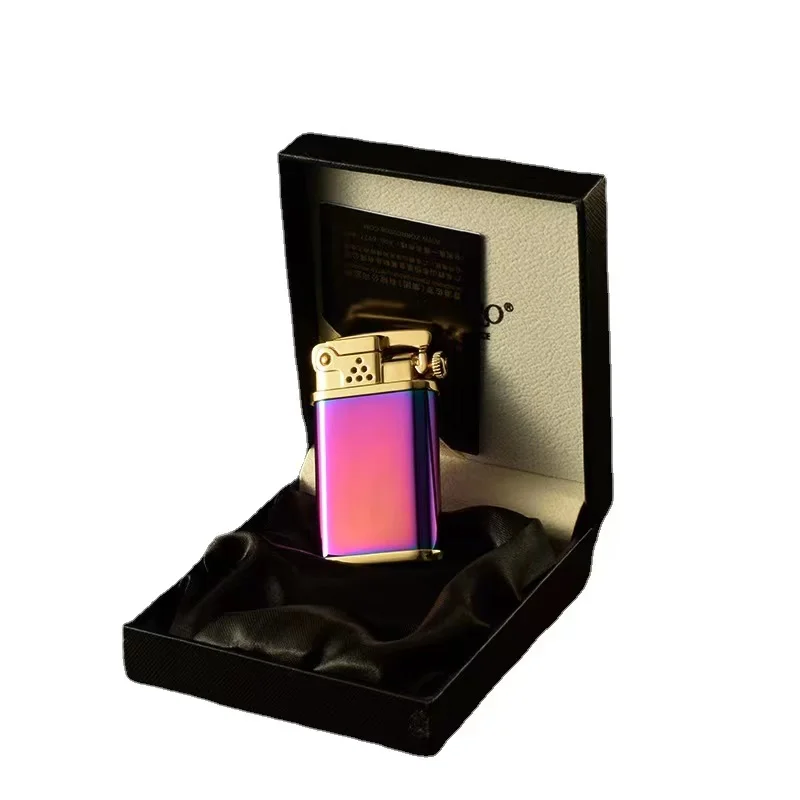 Zorro-Brass Kerosene Lighter with Anti-misstarting Device, Good-Looking Cigarette Gift Gadget, One-button Ignition, Cool