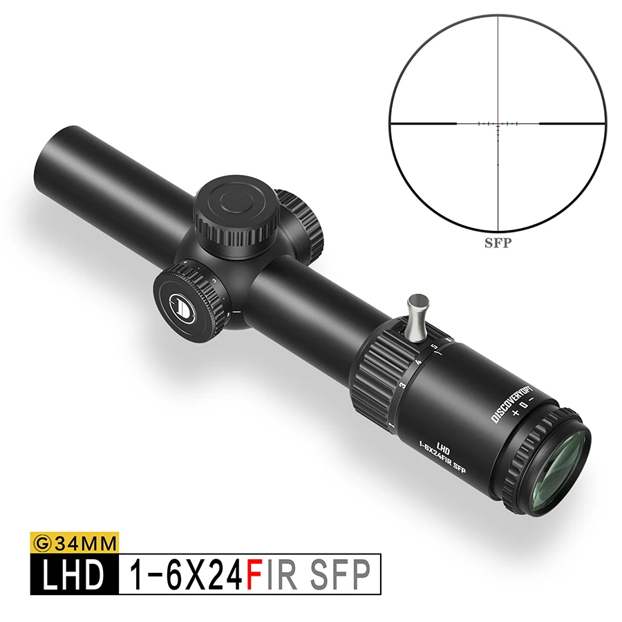 

Discovery LHD 1-6X24FIR SFP Riflescope Fiber Reticle With Ultra Bright Dot Second Focal Plane Scope For AR series