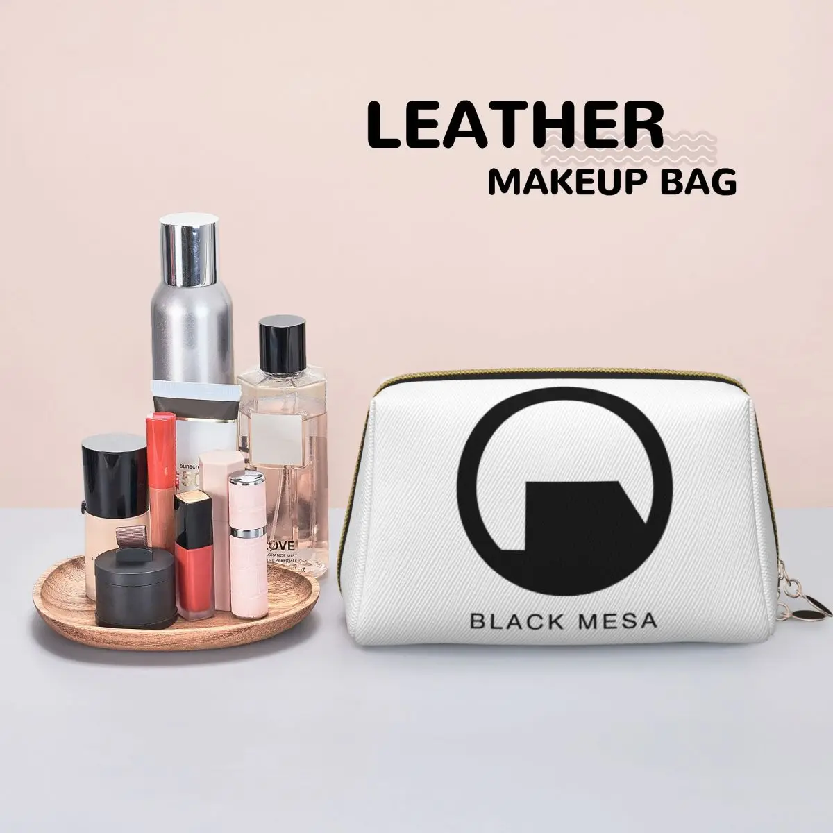 Alyx's Black Mesa Sweater Logo Clean Women Cosmetic Bags Travel Makeup Organizer Pouch Toiletry Storage Dopp Kit Case