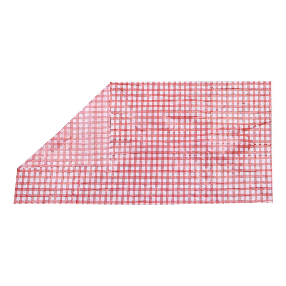 

6Pcs Red White Checkered Plastic Disposable Grid Table Cover For Wedding Banquet Restaurant Party Holiday Dinner 137x274cm