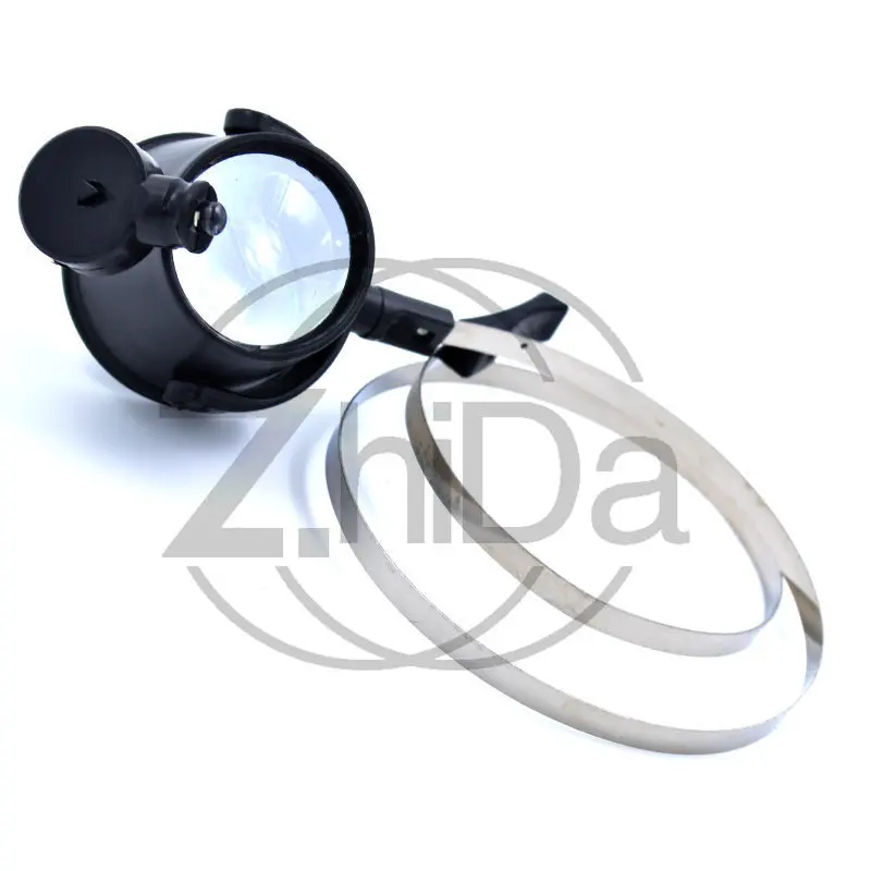 15X Head‑Mounted Magnifying Glass with LED Light Monocular Eyeglass Loupe for Watch Clock Mobile Phone Repair Maintenance Tool