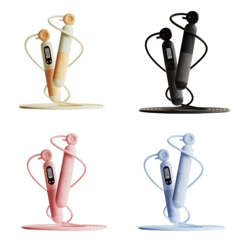 Nonslip Handle Jump Rope with Counter Adjustable Skipping Rope Electronic Counting Jumping Rope for Men Women Kids Dropship