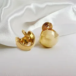 Classic Ear-free Metal Ball Mosquito Coil Ear Clip Hip-hop All-match Modern Women's Earrings 2023 Hot Sale