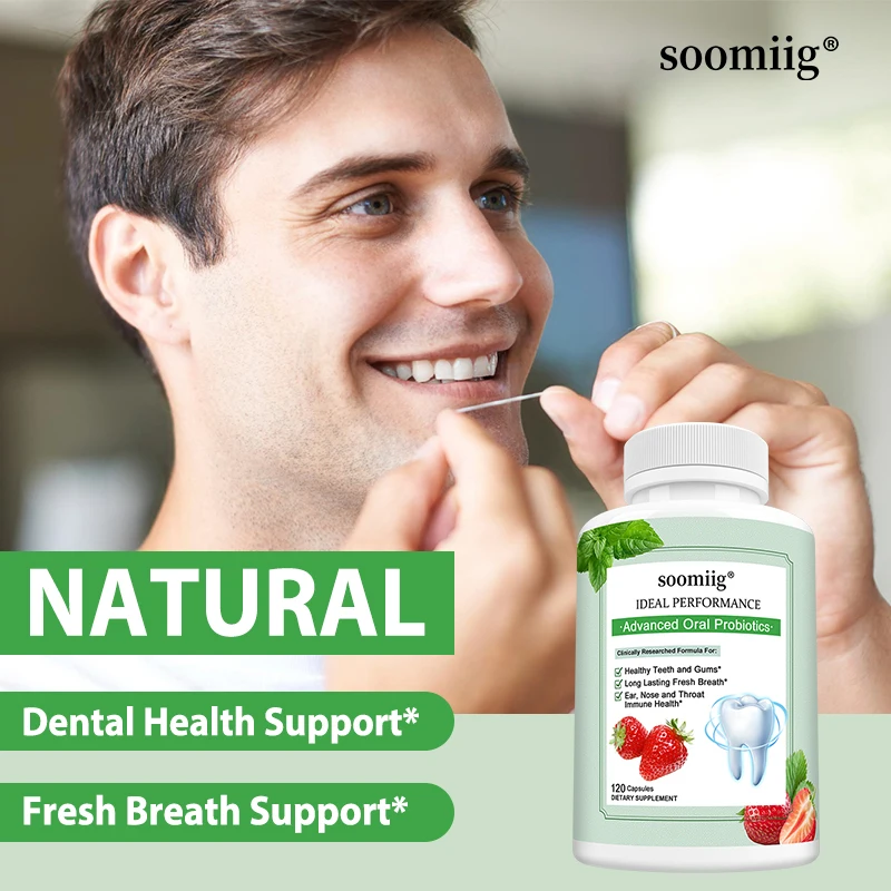 Advanced Oral Probiotic Capsules, Daily Oral Microbiome Balance Supplement for Teeth & Gum Wellness, Fresh Breath Support