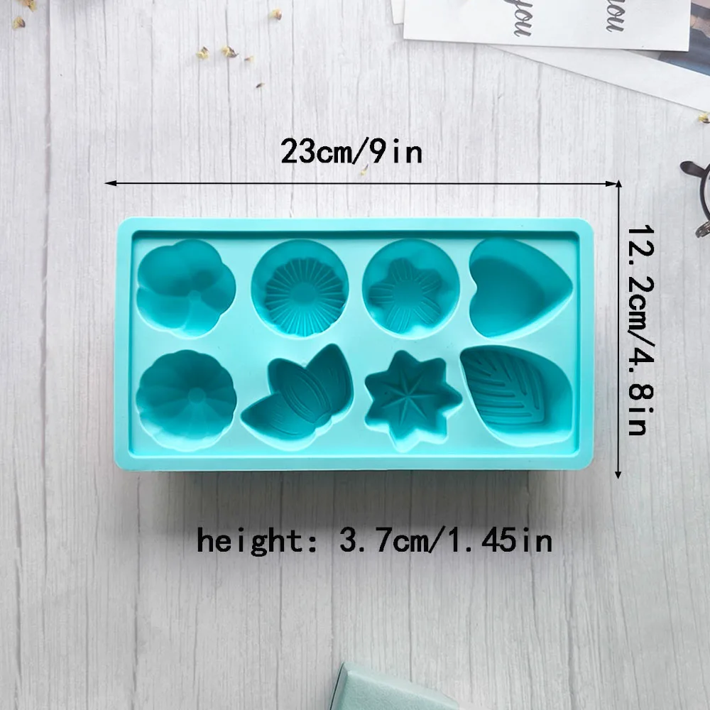 1PC silicone multiple leaf shaped soap molds DIY handicrafts suitable for kitchen cake chocolate pudding molds