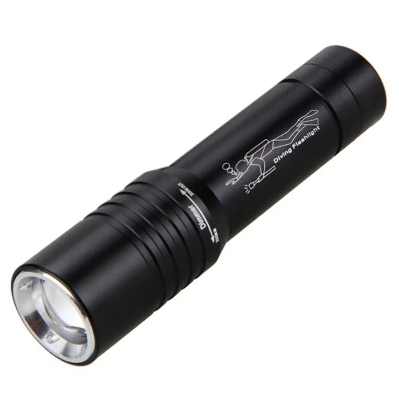 Underwater Zoomable 1200 Lumen T6 LED Waterproof 50m Swimming Diving Flashlight Dive Light Lamp