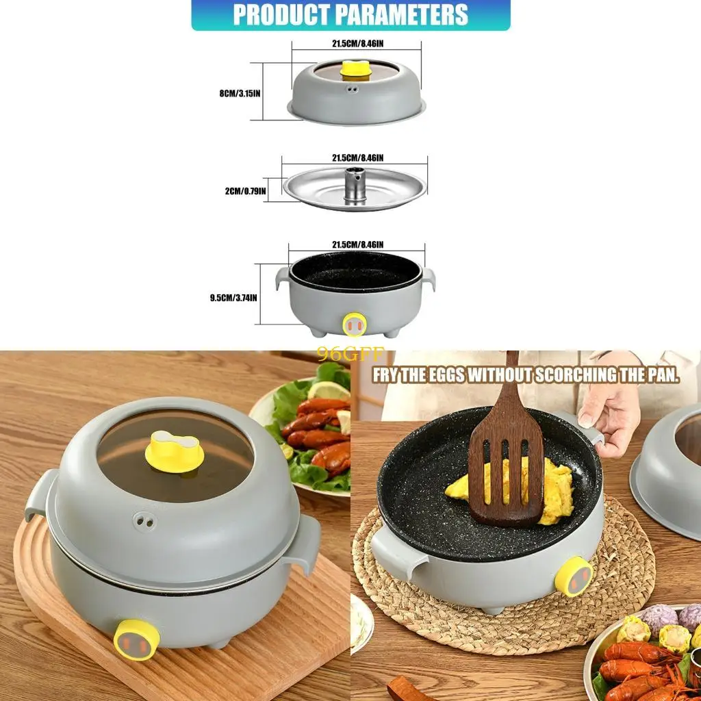 

96GF Multifunction Electric Cookers Single Layer 1-2 People Household Nonstick Pan Hot Pot Cooker Cooking Appliances