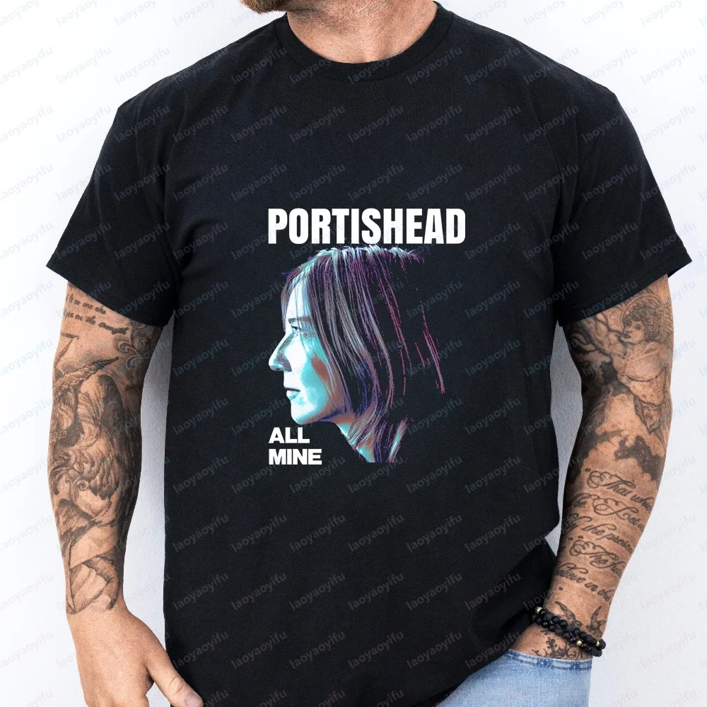 Korean-style Review of Men's Clothing By Portishead Band. Summer Short-sleeved Comfortable T-shirts for Both Men and Women.