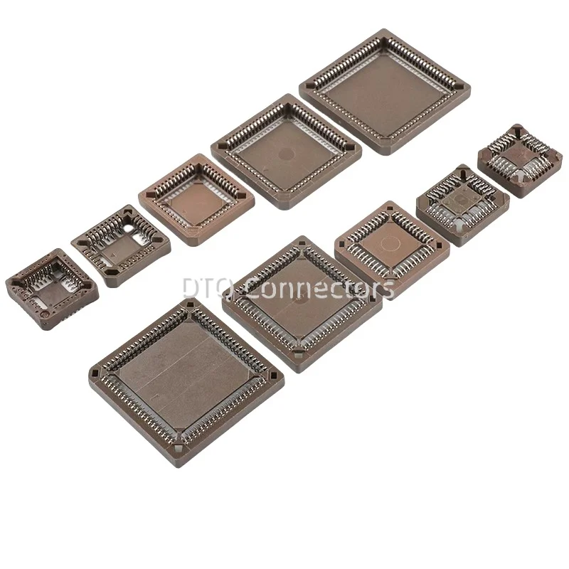 5pcs PLCC Socket Connector Plcc20 Plcc28 Plcc32 Plcc44 Plcc52 Plcc68 Plcc84 Pin SMD DIP IC Adapter In Stock