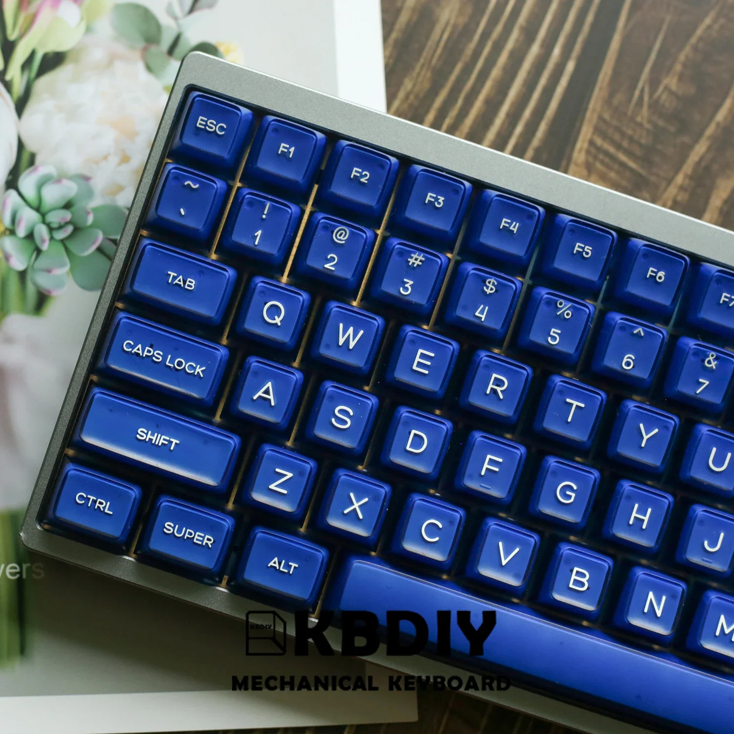 

135 Keys PBT Klein Blue Keycaps Custom Translucent Keycap Set Double Shot SA Profile Mechanical Keyboard Game ISO Keys