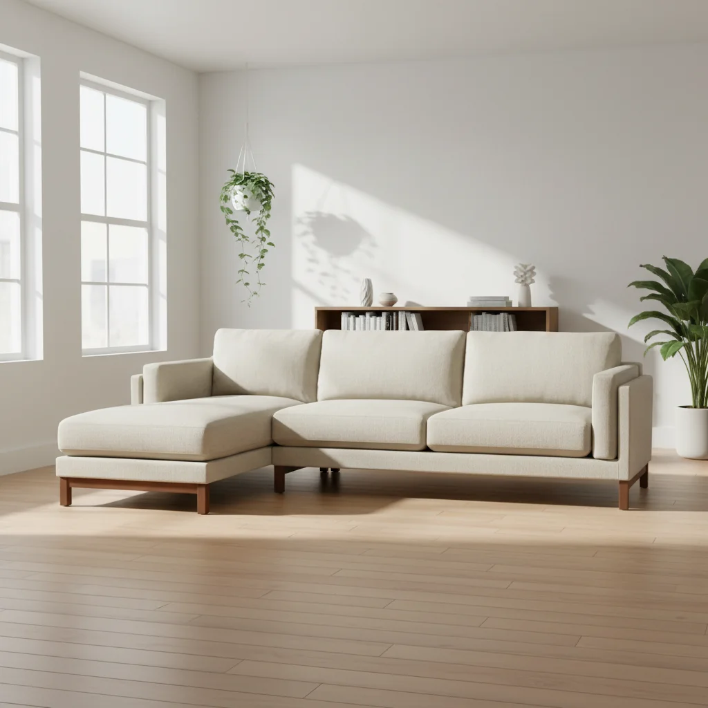#Modern Fabric Sectional Sofa-Eco-Friendly & Durable For Apartment Dining Home Office Hotel Living Spaces