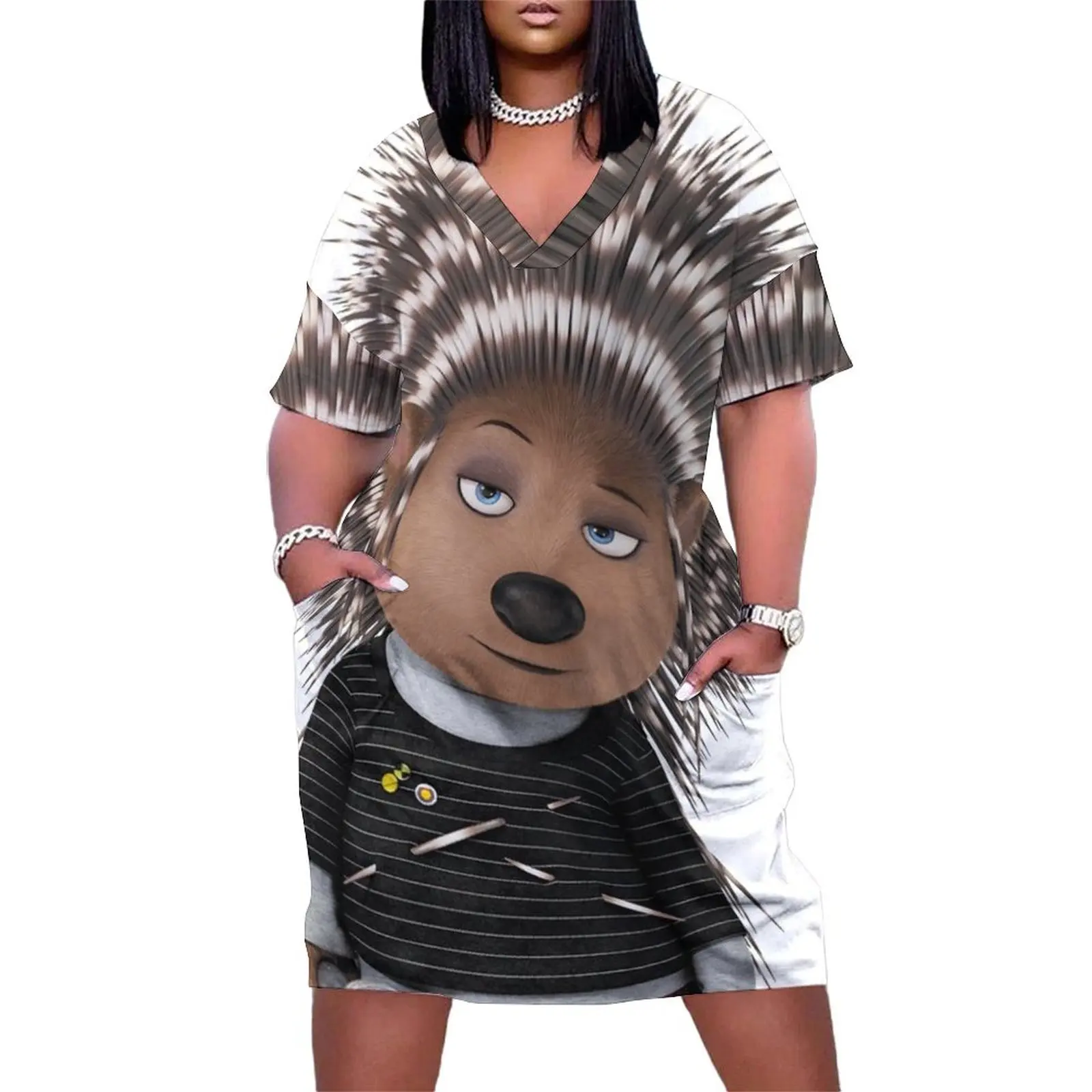 

Ash Sing Movie Character Loose Pocket Dress women's summer dresses 2025 elegant dresses plus sizes summer dresses women 2025