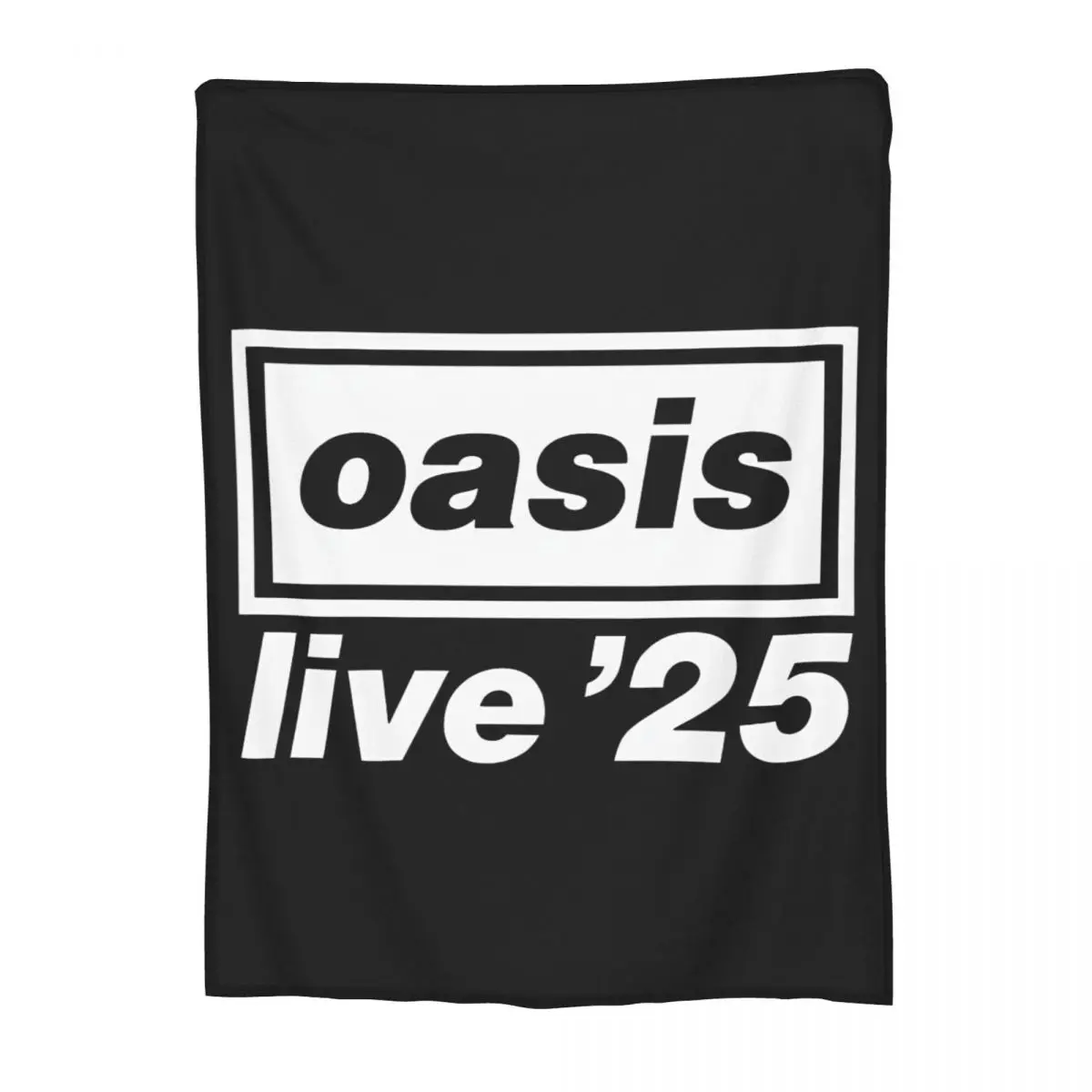 Confortevole 2025 O-Oasis Live \'25 Rock Band Fans coperta Merch Room coperta decorativa leggera in pile sottile per camera da letto