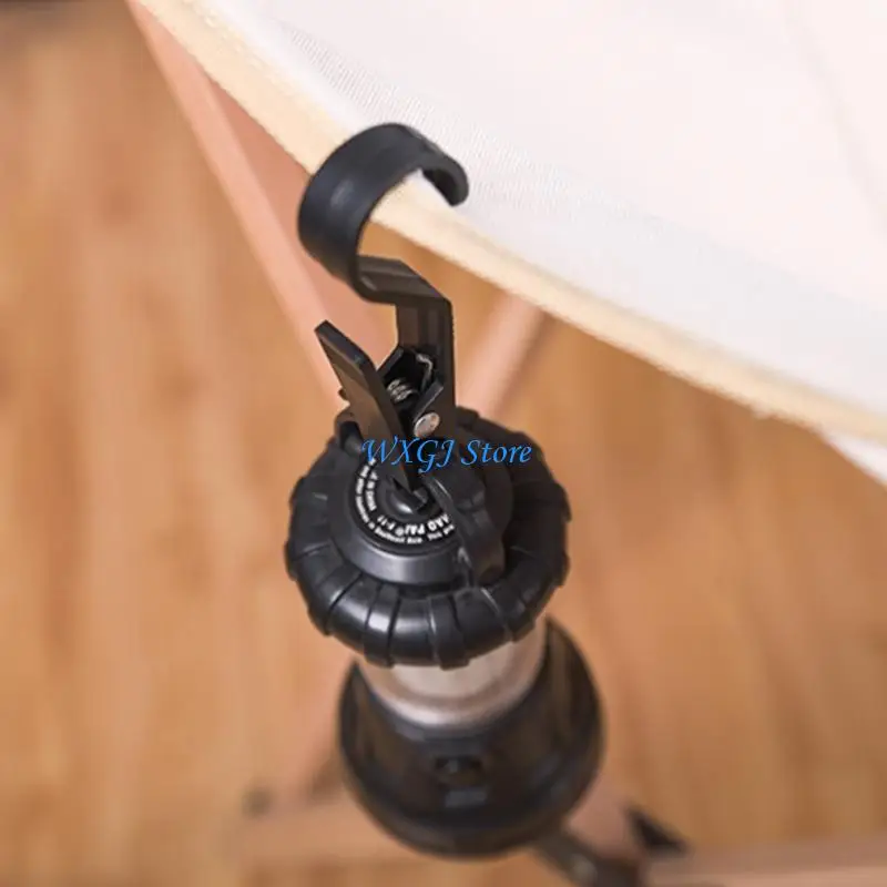 37JE 4Pcs Multifunctional Tent Canopy Clip Camping Lights Hook Holder Practical Clothes Clip Outdoor Camping Accessories