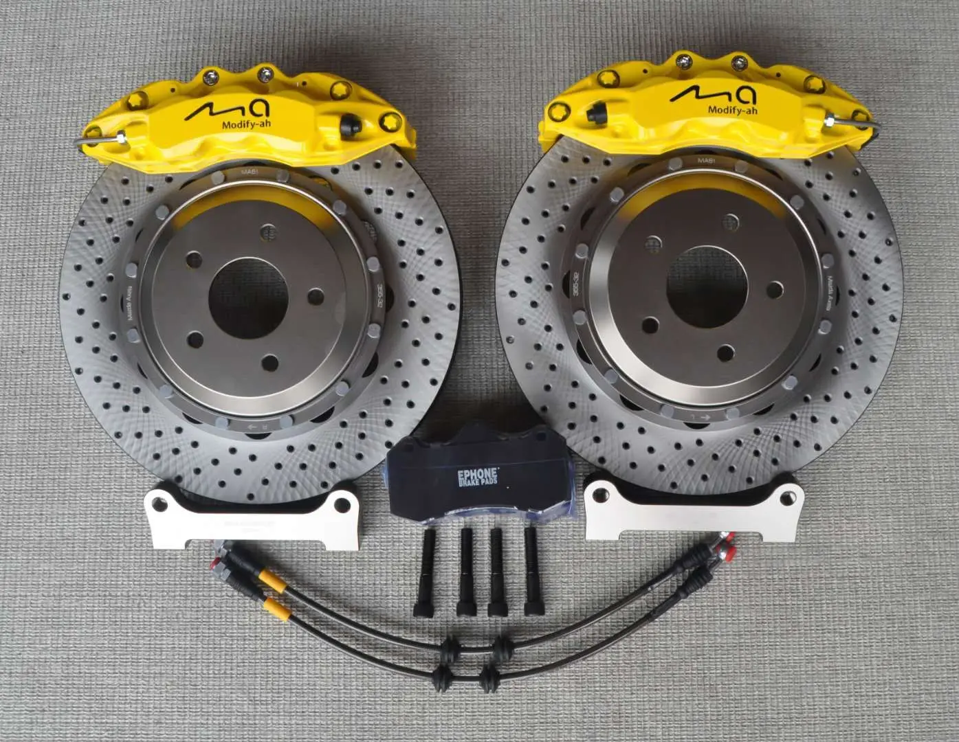forEDDYSTAR Modified Colorful Brake Calipers Front 355*32mm Brake Discs 6 Piston Caliper for Mazda Axela