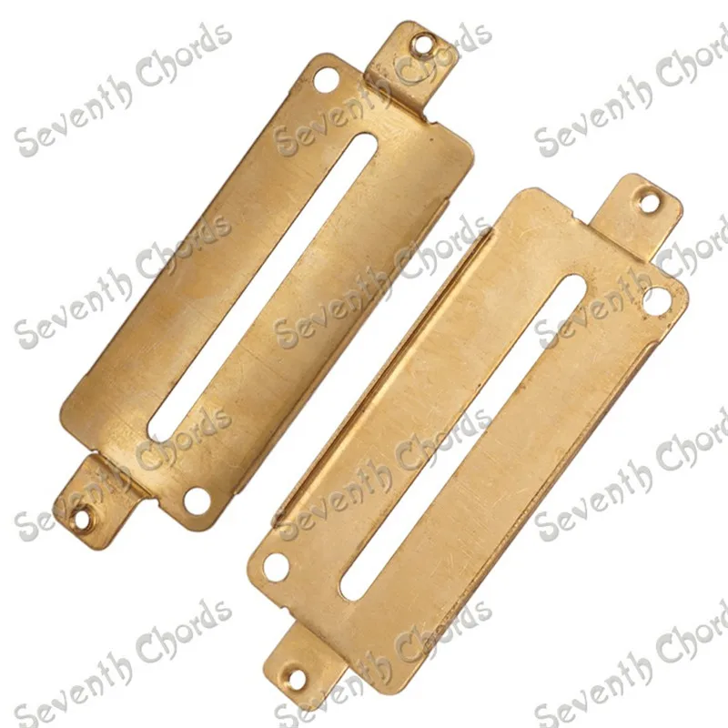 2Pcs/lot Brass Humbucker Pickup Baseplate One-line Hole For Electric Guitar Width 30mm  Length 70mm guitar accessories