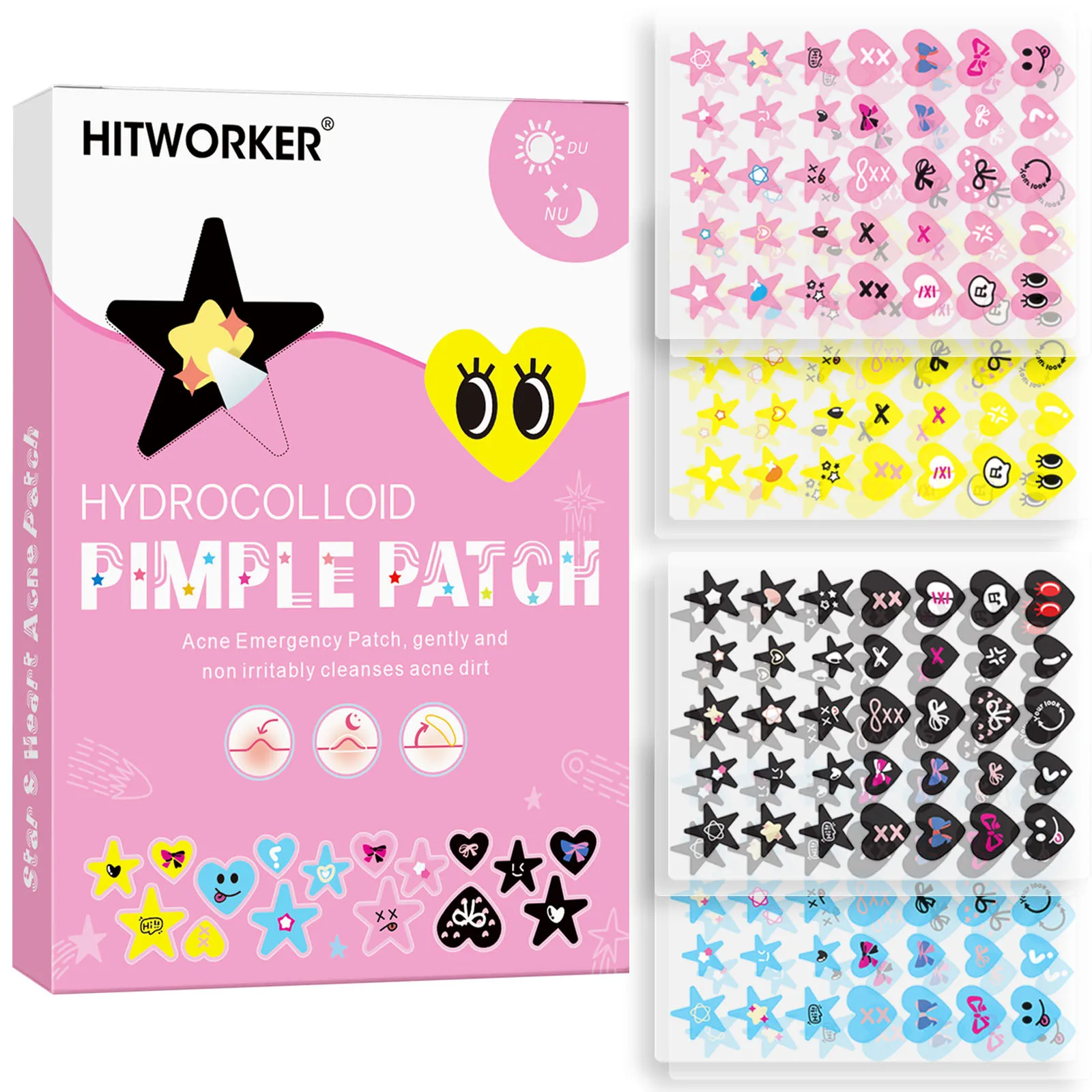 Invisible Waterproof Hydrocolloid Acne Patch for Facial Cleansing Care Essence Tool Accessory Suitable for All Skin Types