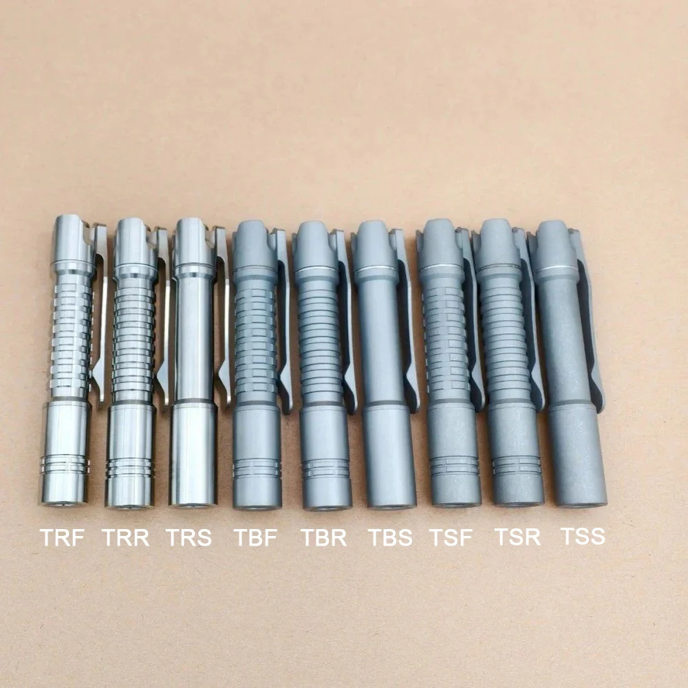 ReyLight MK3 Pineapple Mini Ti Flashlight EDC Torch Light ​Nichia 519a R9080 LED Flashlights with Rechargeable 10440 Battery