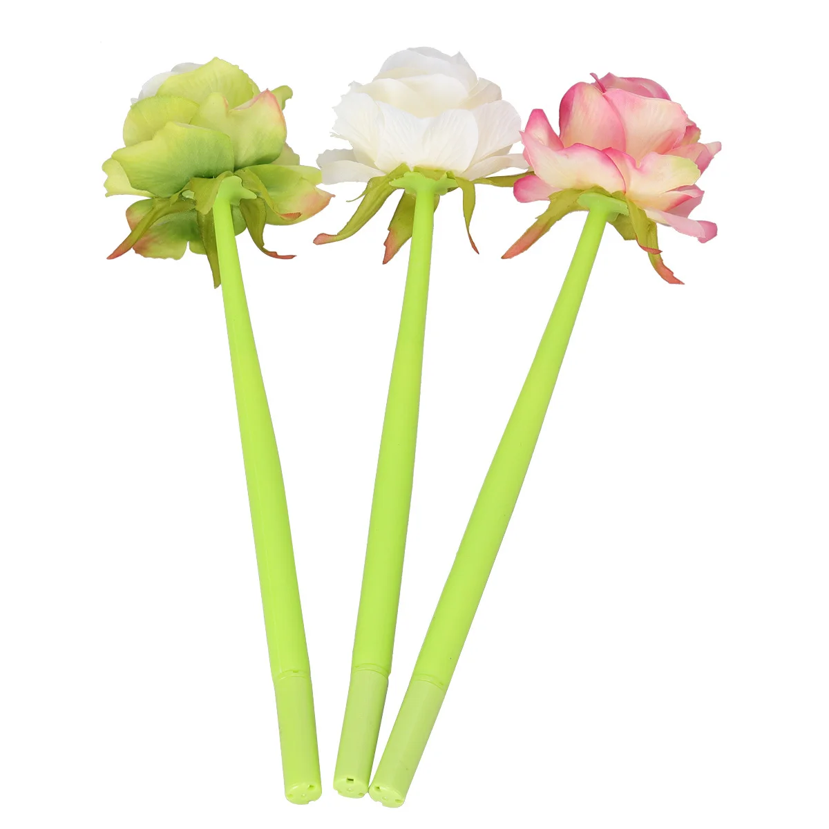 

3 шт., 0,5 мм, гелевая ручка с цветочным дизайном, креативная силиконовая гелевая чернильная ручка для студентов, офиса, школы, черные чернила