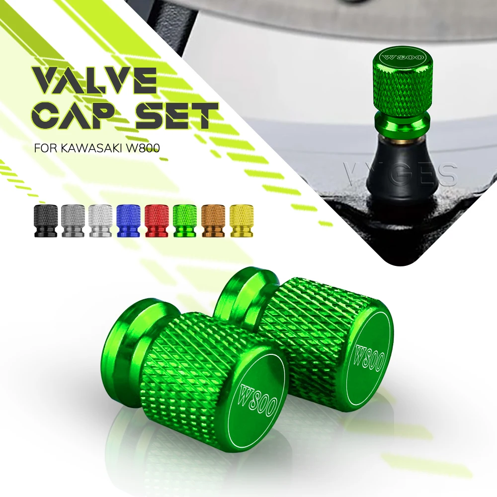

Motorcycle Accessories 2PCS Tire Valve Caps Wheel Tyre Cover CNC Aluminum Alloy For Kawasaki W800 W 800