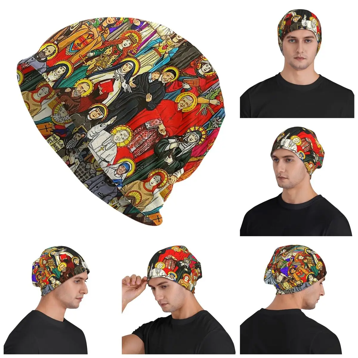

Saints, All Saints, Catholic Saints Warm Knitted Cap Hip Hop Bonnet Hat Autumn Winter Outdoor Beanies Hats for Men Women Adult
