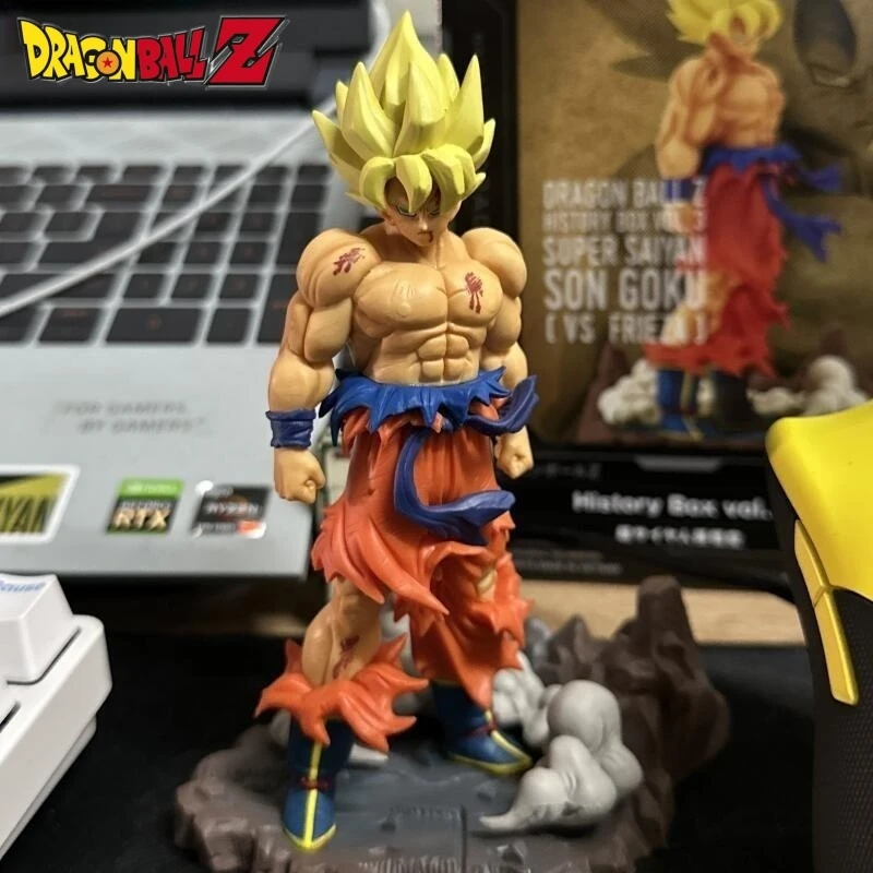 Original Genuine Bandai Banpresto Dragon Ball Z Figurine History Box Vol.3 Super Saiyan 13cm Son Goku Kids Gifts Toys