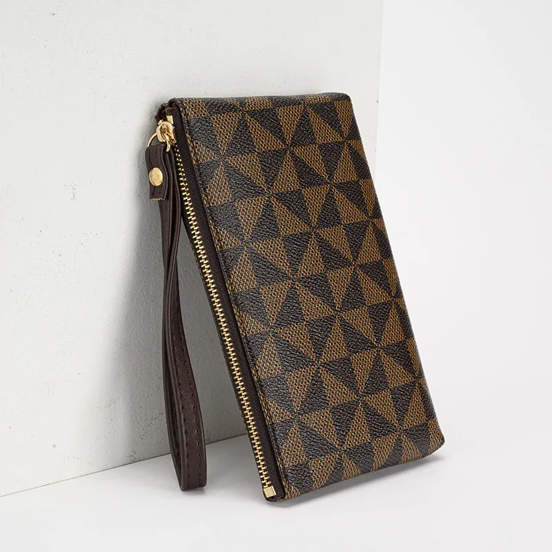Fashion Women\'s Zipper Wallet New European American Vintage Patterned Handbag Leisure Mobile Phone Bag Multifinonal Square Bag